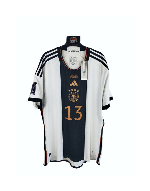 Germany Home Football Shirt 2022 World Cup 13 Muller