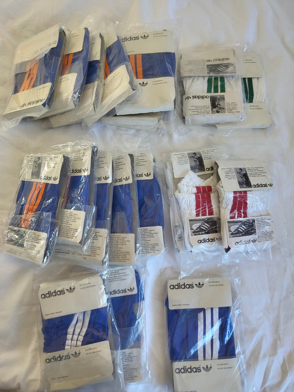 NEW Vintage Adidas Shorts 1980s White Red (Youths)