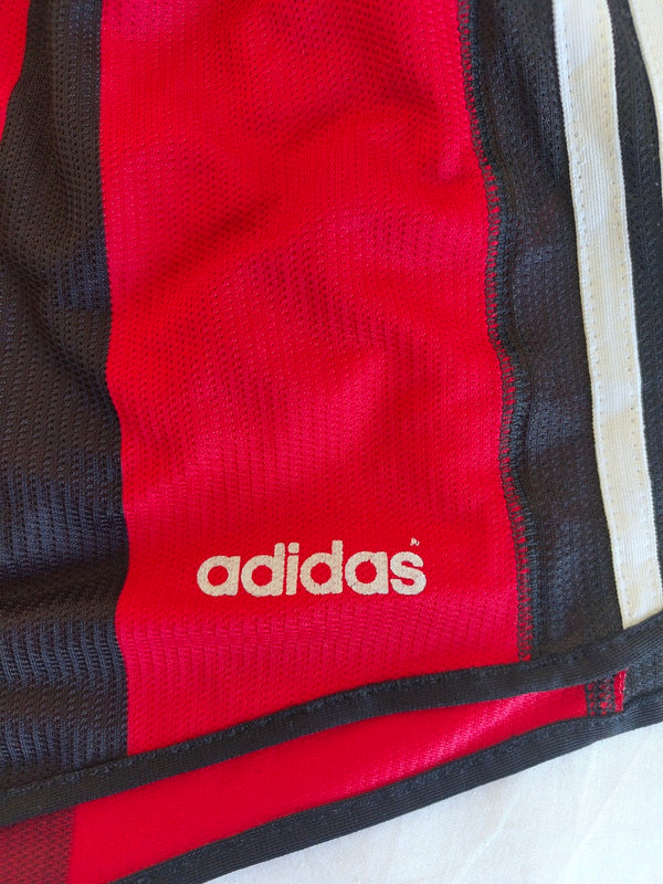 Vintage Adidas Shorts 1980s Red Black (S)