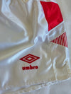 Vintage Umbro Football Sprinter Shorts 1980s White Red (M)