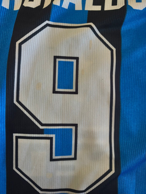 Inter Milan Home Fan Football Shirt 1990s (XL) 9 Ronaldo