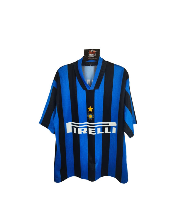 Inter Milan Home Fan Football Shirt 1990s (XL) 9 Ronaldo