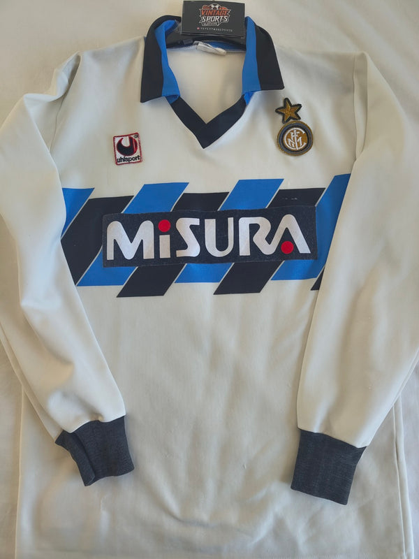 Inter Milan Long Sleeve Away Football Shirt 1990-1991 (M)