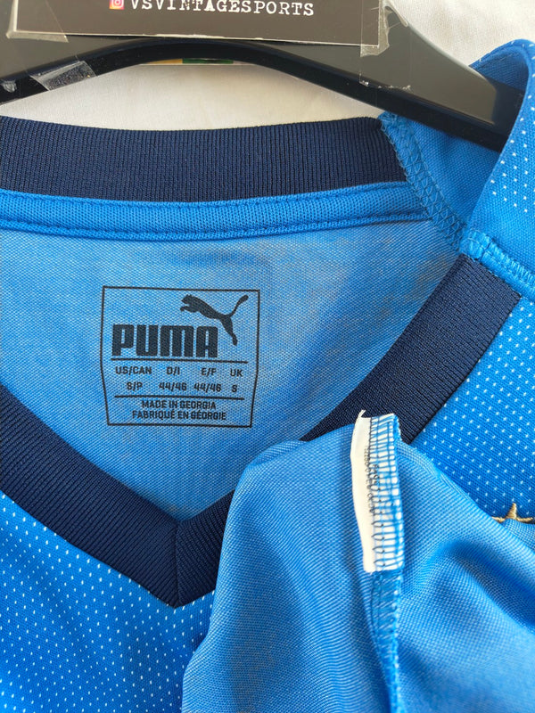 Italy Long Sleeve Home Football Shirt 2017-2018 (S)