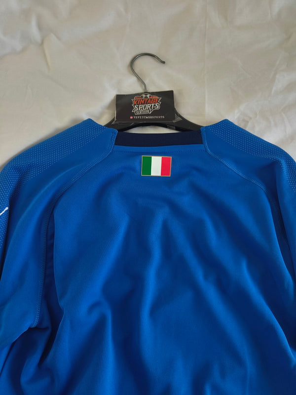 Italy Long Sleeve Home Football Shirt 2017-2018 (S)