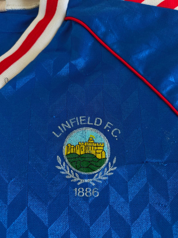 Linfield FC 1987-1989 Home Football Shirt (M)