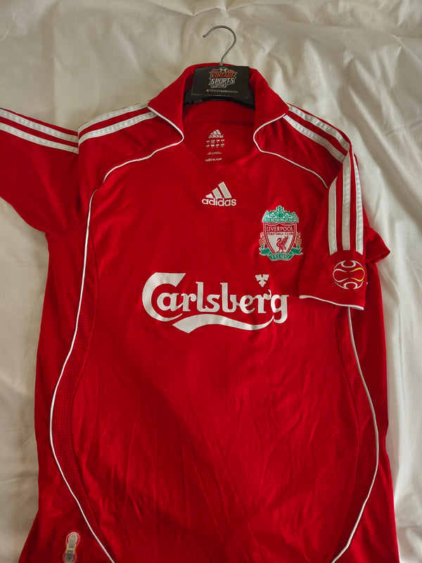 Liverpool FC Home Football Shirt 2006-2008 (S) #14 Alonso