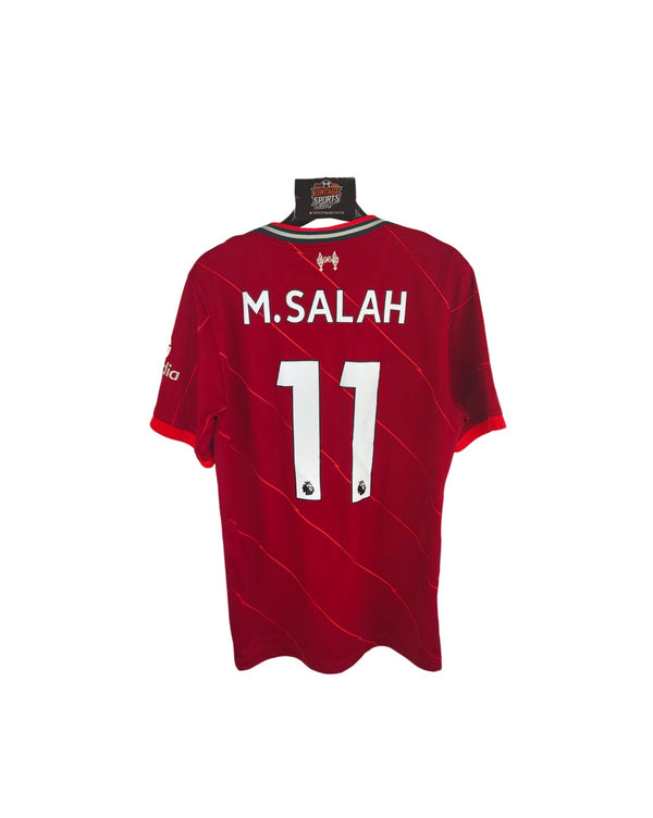 Liverpool FC Home Football Shirt 2021-2022 (S) #11 Salah