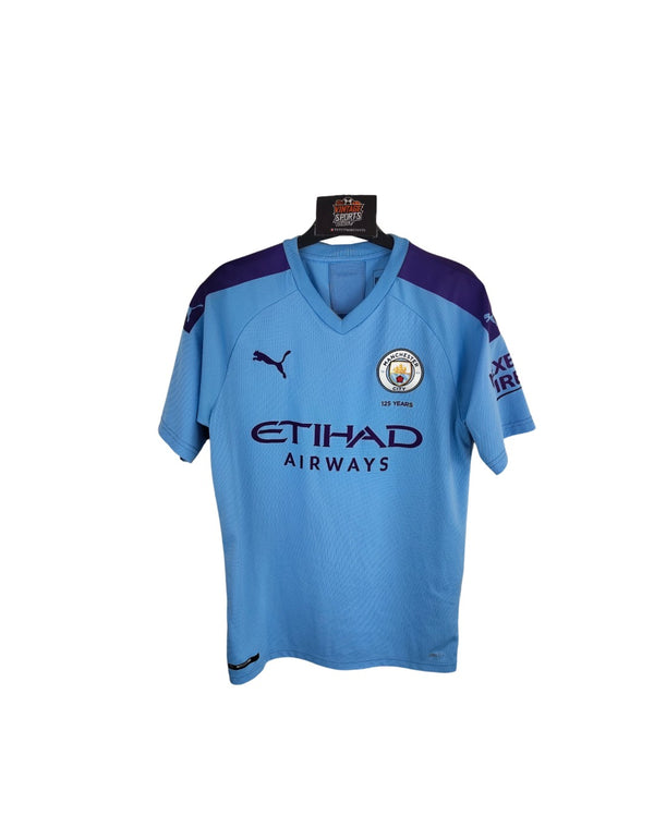 Manchester City 125 Years Home Football Shirt 2019-2020 (S) 10 Kun Aguero
