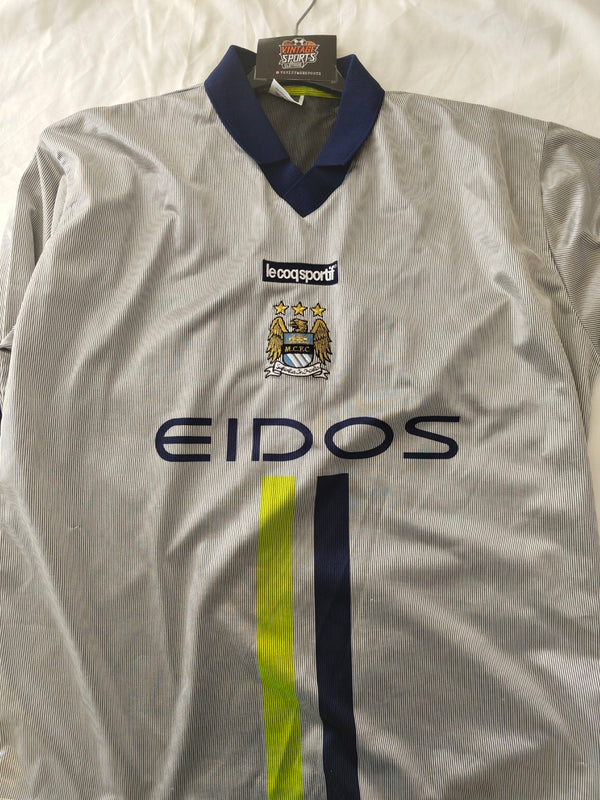 Manchester City Away Football Shirt 2001-2002 (XL)