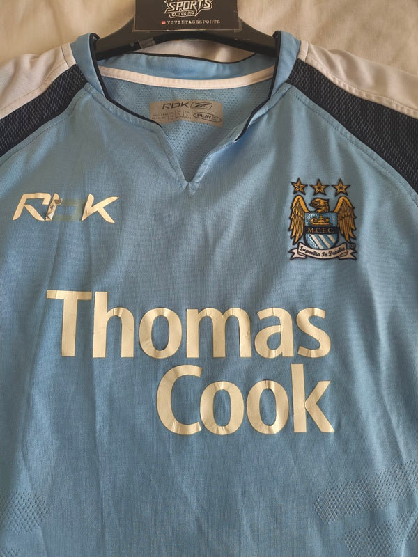 Manchester City Home Football Shirt 2006-2007 (L) #20 McManaman
