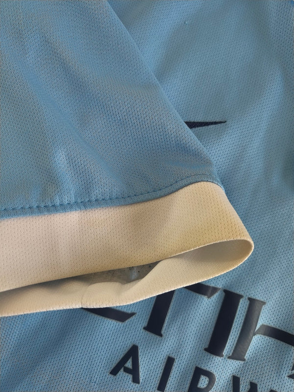 Manchester City Home Football Shirt 2015-2016 (Youths) 10 Kun Aguero