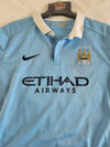 Manchester City Home Football Shirt 2015-2016 (Youths) 10 Kun Aguero