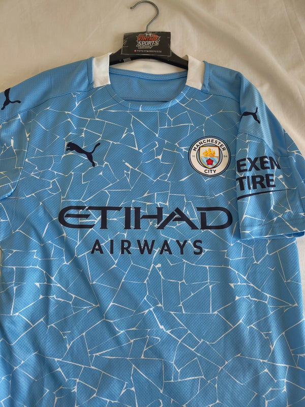Manchester City Home Football Shirt 2020-2021 (M)