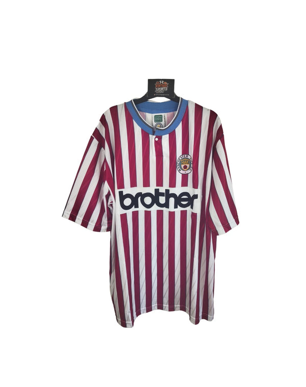 Manchester City Official Retro Away Football Shirt 1988-1989 (XL)