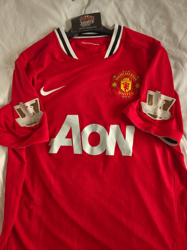 Manchester United Home Football Shirt 2011-2012 (L) 19 Champions