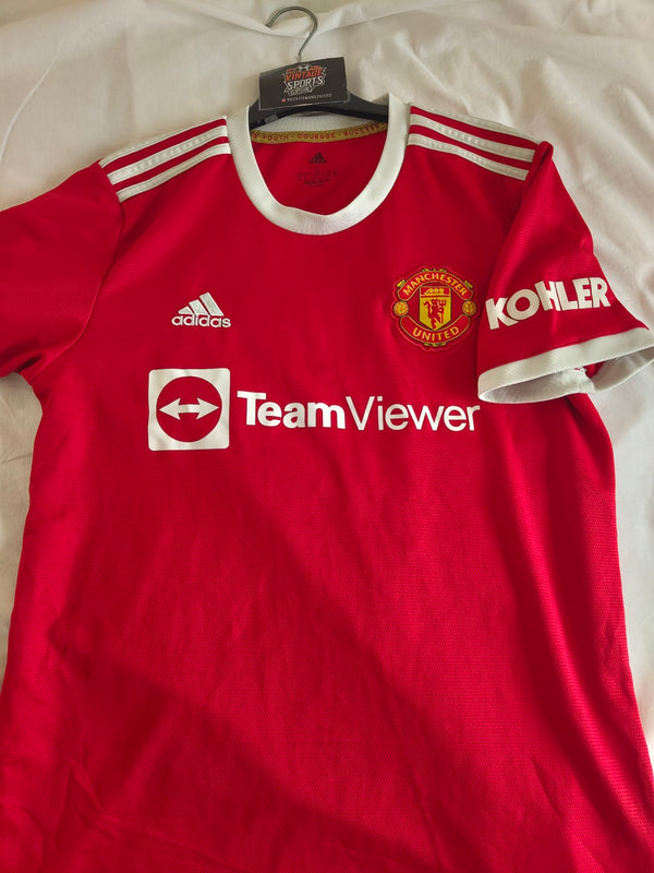 Manchester United Home Football Shirt 2021-2022 (L) #7 Ronaldo