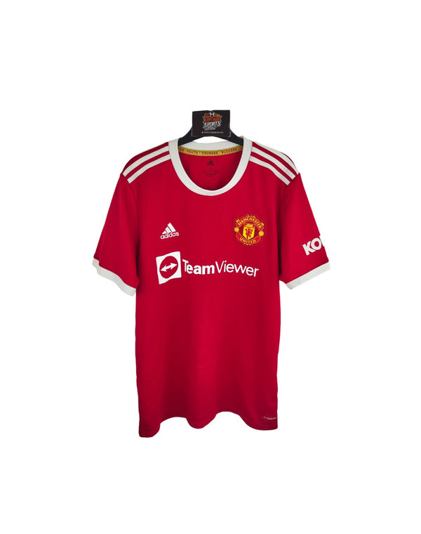Manchester United Home Football Shirt 2021-2022 (L) #7 Ronaldo