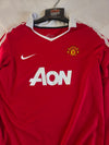Manchester United Long Sleeve Home Football Shirt 2010-2011 (Youths)