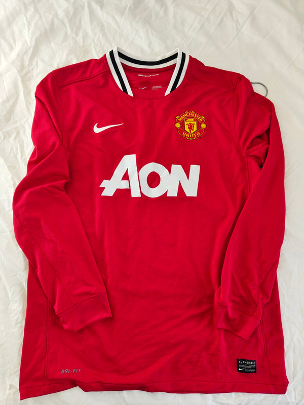 Manchester United Long Sleeve Home Football Shirt 2011-2012 (L)