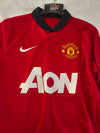 Manchester United Long Sleeve Home Football Shirt 2013-2014 (S)