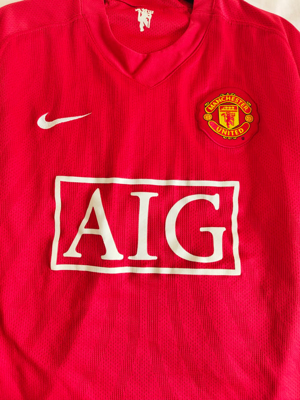 Manchester United Home Football Shirt 2007-2009 (L)
