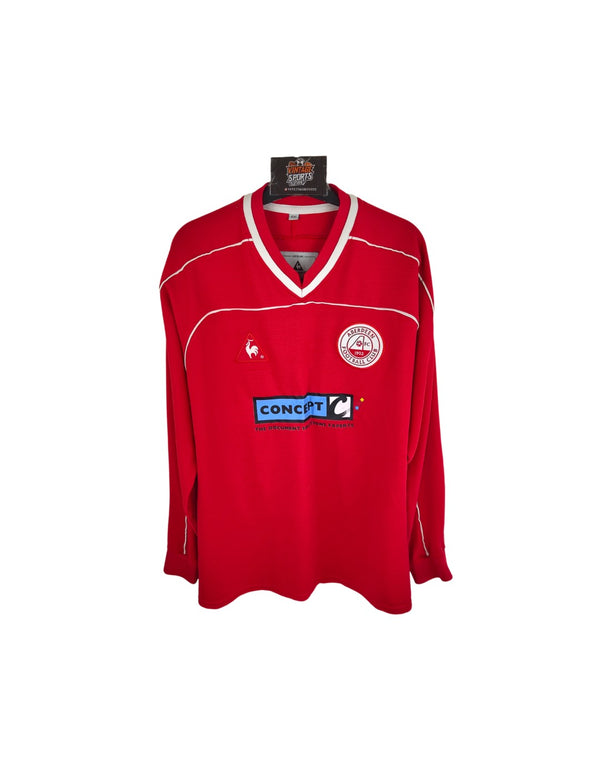 Matchworn Aberdeen FC Long Sleeve Home Football Shirt 2002-2003 (M) 5