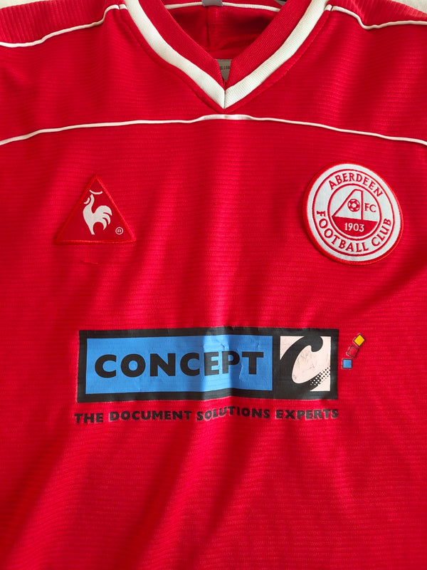 Matchworn Aberdeen FC Long Sleeve Home Football Shirt 2002-2003 (M) 5