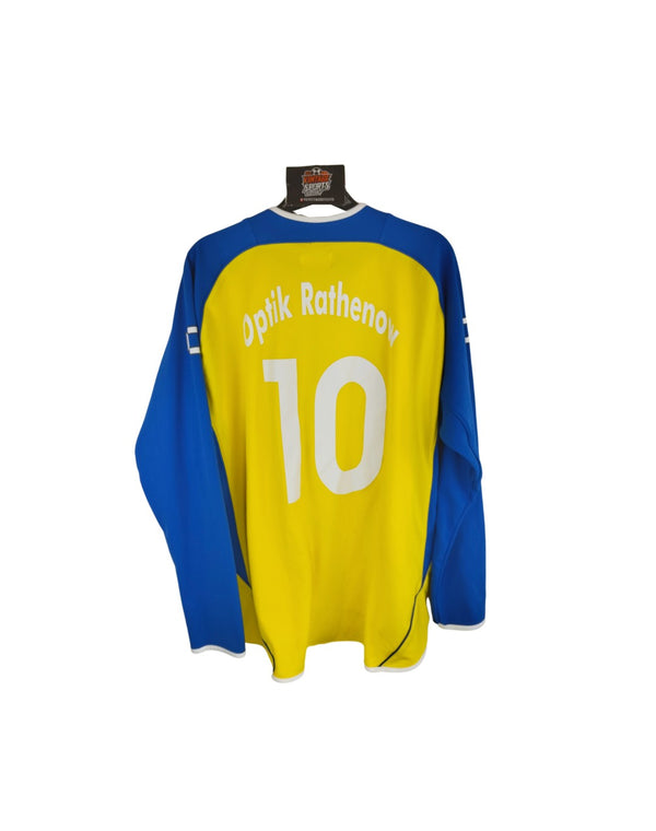 Matchworn FSV Optik Rathenow Long Sleeve Away Football Shirt 2000s (M-L) #10
