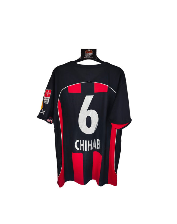 Matchworn Neuchatel Xamax home Football Shirt 2007-2008 (L) #6 Chihab