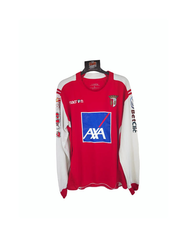 Matchworn SC Braga Home Football Shirt 2009-2010 (L) 13 Olberdam