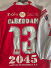 Matchworn SC Braga Home Football Shirt 2009-2010 (L) 13 Olberdam