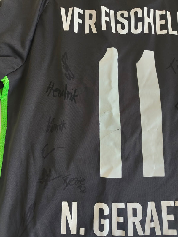 Matchworn Signed VfR 1920 Krefeld Fischeln Away Football Shirt 2024-2025 (L) #11 Geraets