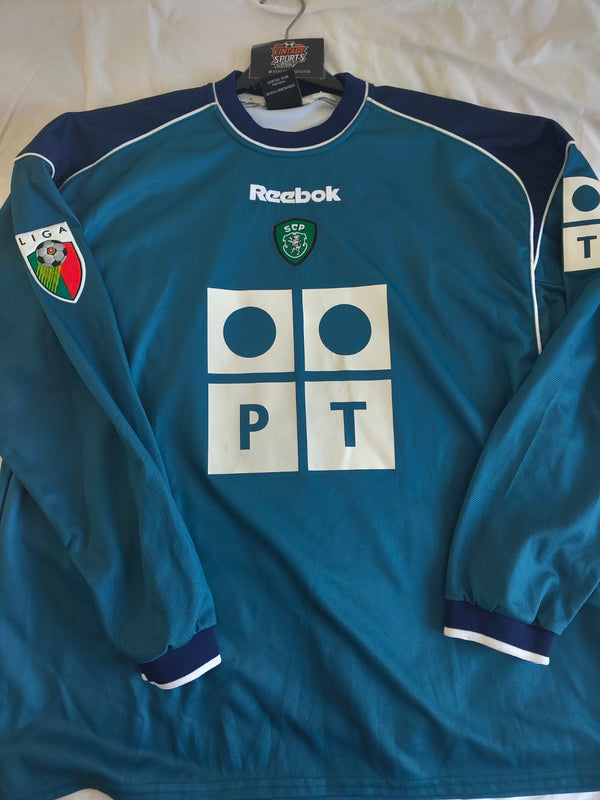 Matchworn Sporting CP Goalkeeper Football Shirt 2001-2002 (L) #1 Nelson