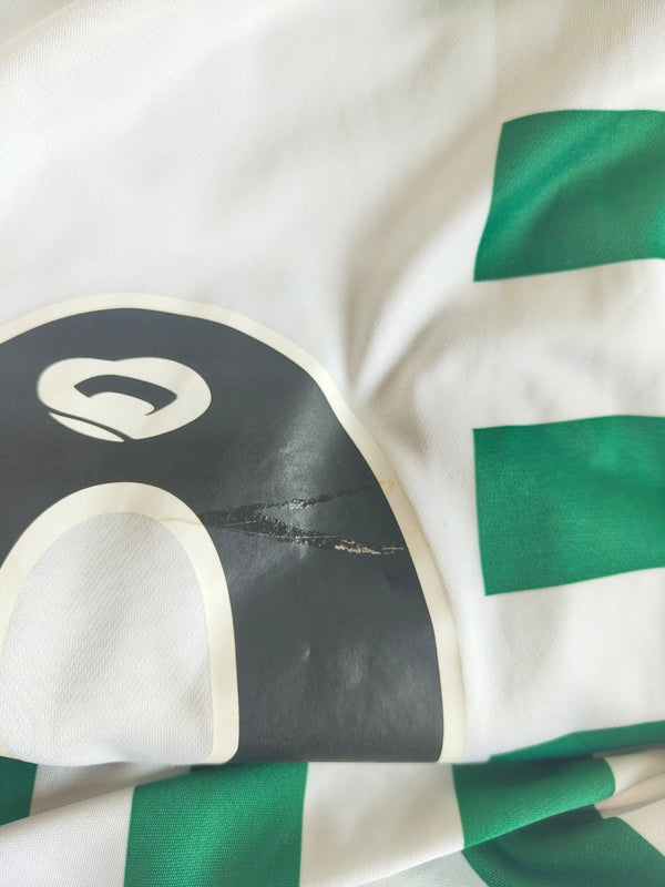 Matchworn Sporting CP Long Sleeve home Football Shirt 2003-2004 (XL) 49 Miguel Angelo