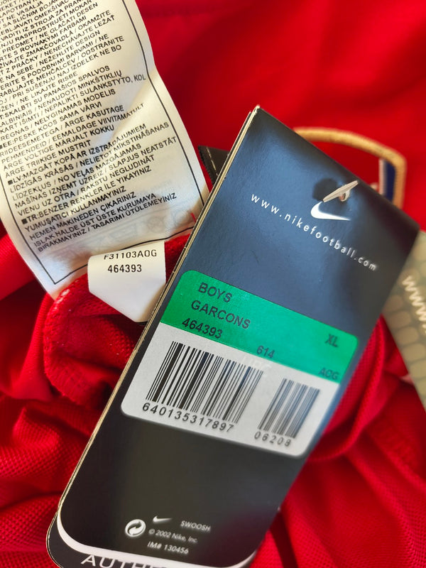 NEW Arsenal FC Home Football Shirt 2002-2004 (Youths)