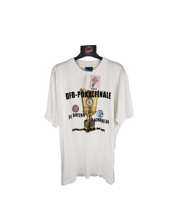 NEW FC Bayern Munich Football T-Shirt Cup Final Schalke 04 2004-2005 (L)