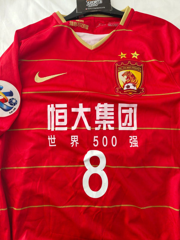 NEW Guanzhou Evergrande Home Football Shirt 2018-2019 (M) #8 Gudelj