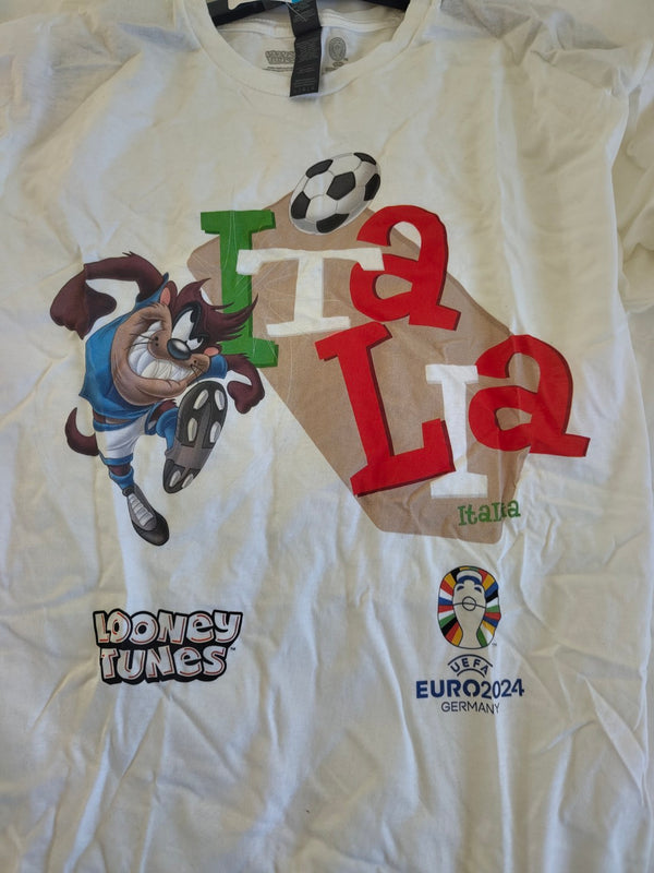NEW Italy Football T-Shirt Looney Tunes Euro 2024 (L)