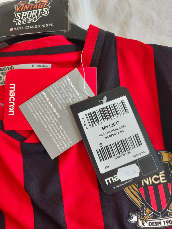 NEW OGC Nice Home Football Shirt 2019-2020 (S) 14 Ganago