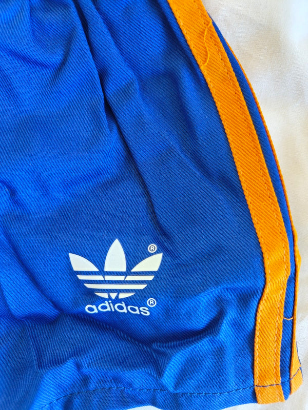 NEW Vintage Adidas Shorts 1980s Blue Orange (Kids)