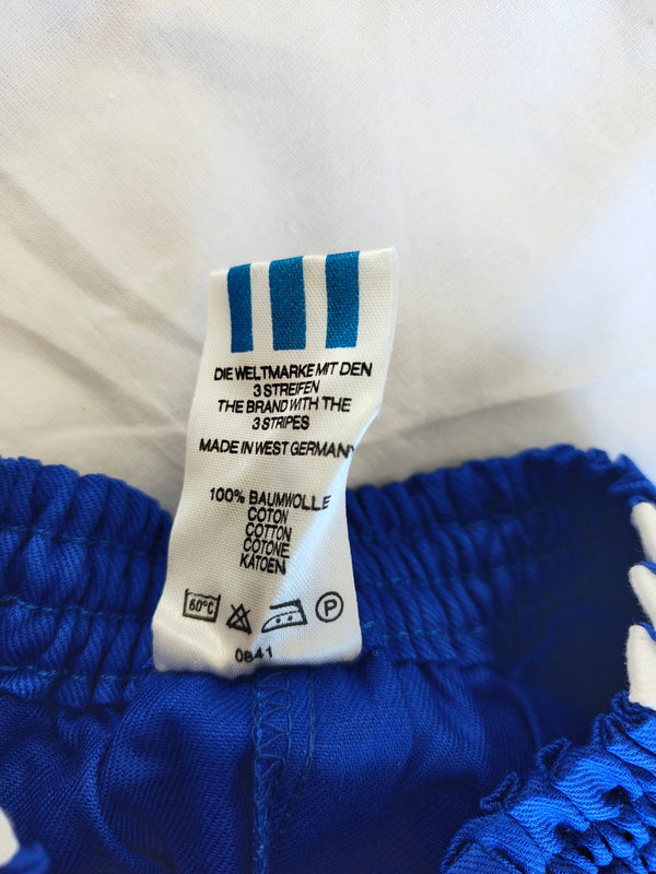 NEW Vintage Adidas Cotton Shorts 1980s Blue White (Kids)