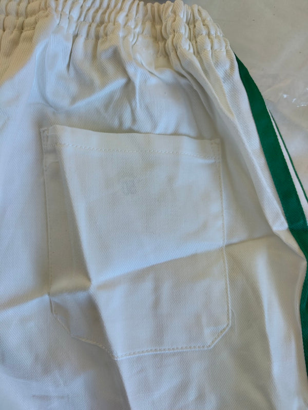 NEW Vintage Adidas Shorts 1980s White Green (Youths)