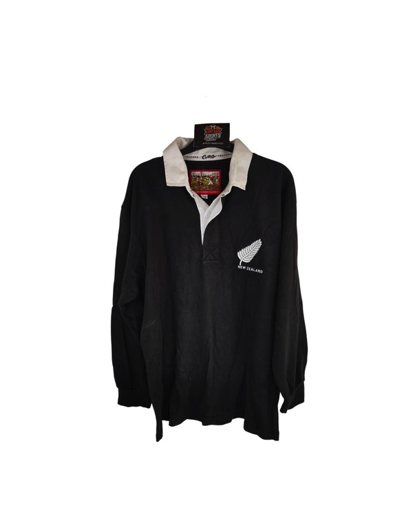 New Zealand All Blacks Home Rugby Shirt 1990s (M)