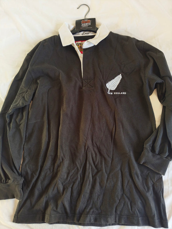 New Zealand All Blacks Home Rugby Shirt 1990s (M)