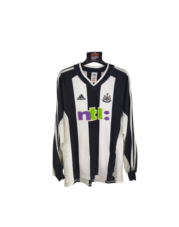 Newcastle United Player issue Long Sleeve home Football Shirt 2001-2002 (L) 17