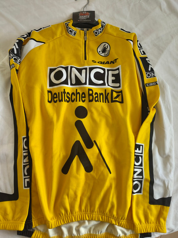 Once Deutsche Bank Thermal Long Sleeve Cycling Shirt Jersey 1998 (XL)