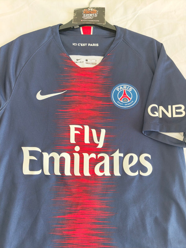 PSG Paris SG Home Football Shirt 2018-2019 (S) #7 Mbappe