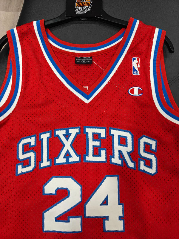 Philadelphia 76ers Sixers NBA Basketball 1990s (XL) #24 Jones