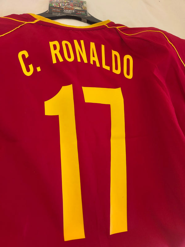 Portugal Home Football Shirt 2002-2004 (XL) #17 Ronaldo